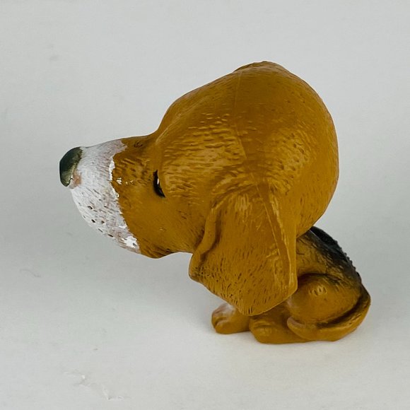 Miniature Puppy Dog Beagle Toy Figure Exaggerated Head Tiny Body Pretend Play - Picture 2 of 6